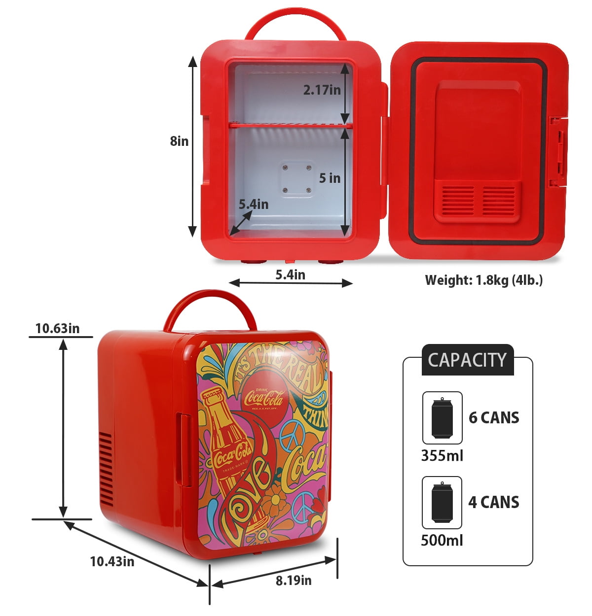 Portable Mini Fridge Capacity 12v Cooler Warmer For Food - Temu