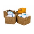 thumbnail image 2 of 12.7" Foldable Seagrass Storage Basket with Iron Wire Frame by Trademark Innovations (Set of 4), 2 of 3