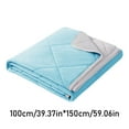 thumbnail image 3 of YAZHPA Cooling Blankets Quilt Sleeping Blanket - Lightweight Throw Blankets for Summer, Ice Cooled Breathable Comforter for Bed and Couch, Light Green 100X150CM, 3 of 9
