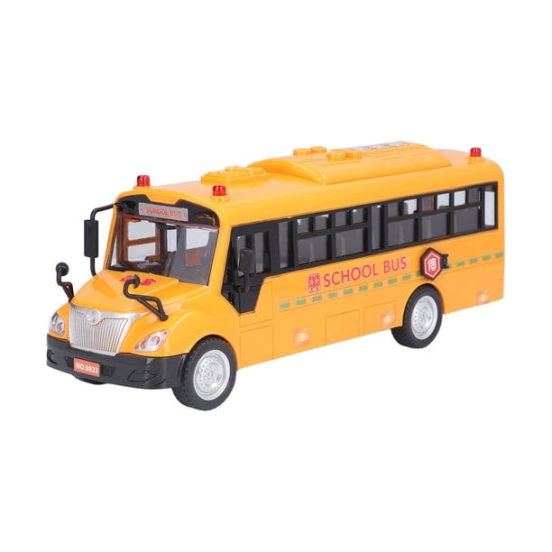 School Bus Model Toy, Yellow Educational School Bus Car Figure For Kids For Daily Playing ANGGREK No