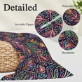 thumbnail image 3 of Mexico Flower Throw Pillow Covers, Abstract Geometric Colorful Floral Plant Soft Breathable Pillow Cases with Invisible Zipper for Sleeping, Toddler Pillowcases for Couch Bed Sofa Chair 12x20 Inches, 3 of 9