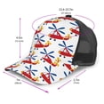 thumbnail image 2 of Lsque Cartoon Helicopter Printed Trucker Hat - Baseball Cap for Men Women - Breathable Mesh Side, Adjustable Fit - for Casual Wear, 2 of 7