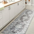 thumbnail image 4 of JONATHAN Y WASHABLE 2 x 8 Runner Rug, Bausch Bohemian Distressed Chenille - Dark Gray/Blue, WSH201D-28, 4 of 9