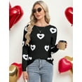 thumbnail image 2 of Sweaters for Women Crewneck Cute Heart Knitted Sweaters Winter Warm Pullover Sweaters Alsol Lamesa, 2 of 6