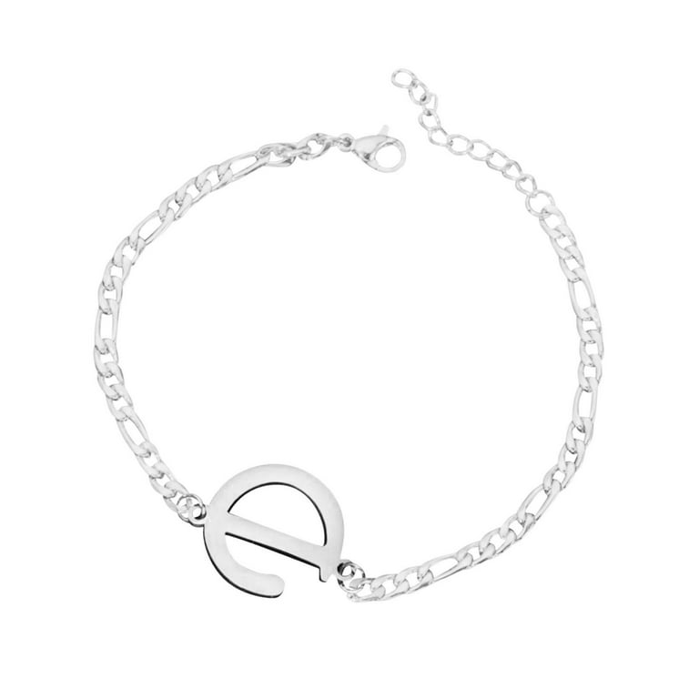 CILENON Silver Initial Bracelets for Men, Birthday Gifts for Mens