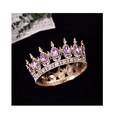thumbnail image 2 of Corona De Cristal De La Reina Brillo Espléndido De Princesa Malubero Dorado, 2 of 5
