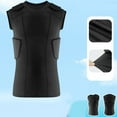 thumbnail image 6 of Football Sternum Guard Padded Protective Shirt Football Rib Protector Baseball Padded Compression Shirt Back Protector, 6 of 9