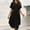 275#Black, variant on Dwaogom Women's Fashion Comfort Solid Color Tie Irregular Short Sleeve Turndown Collar Dress Plus Size Dress Tea For Women Ruched Dresses For Women