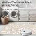 thumbnail image 5 of ODIKA 4'x6' Machine Washable Non-Slip Area Rug, Flowing Wave with Curved Lines High Traffic Rug, Beige, 497832, 5 of 7