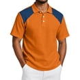 thumbnail image 3 of Hearthz Linen Mens Polo Shirts Moisture Wicking Raglan Shirts for Men Short Sleeve Color Block Soft Breathable Mens Golf Polos, 3 of 8