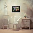 thumbnail image 4 of Strube, Ling 18x15 Black Modern Framed Museum Art Print Titled - Hydrangeas and Tulips, 4 of 5
