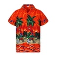 thumbnail image 1 of DYMADE Men Tropical Print Blouse Beach Style Short Sleeve Lapel Button Shirts, 1 of 2