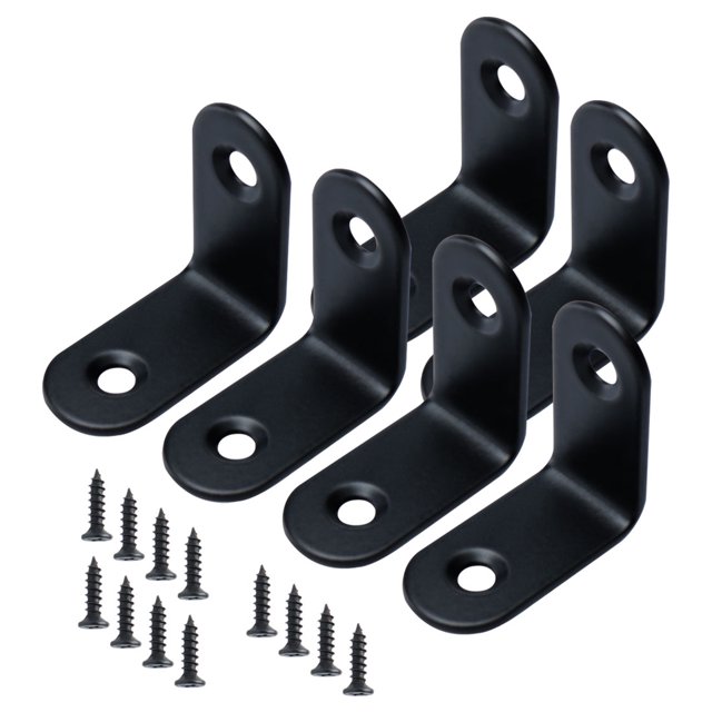 Unique Bargains Équerres en Acier Inoxydable Raccord Conique Fixer w Vis 30x30mm, 6pcs