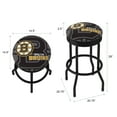 thumbnail image 2 of Trademark Gameroom Boston Bruins Logo Black Ribbed Barstool, 2 of 5