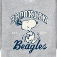thumbnail image 3 of Peanuts - Brooklyn Beagles - Men's Crew Neck Fleece Pullover, 3 of 6