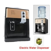 Top Loading Countertop Water Cooler Dispenser with Hot Cold and Room Temperature Water, Black