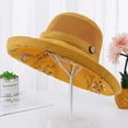 thumbnail image 5 of Summer Mesh Sun Hats for Women Lightweight Beach Hat Floral UPF50+ Packable Wide Brim Bucket Hat with Chin Strap, 5 of 5