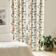thumbnail image 2 of Ambesonne Animals Curtains, Jolly Cartoon Animals, Pair of 28"x84", Multicolor, 2 of 5