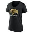 thumbnail image 2 of Women's Black Pittsburgh Pirates Victory Script Team V-Neck T-Shirt, 2 of 3