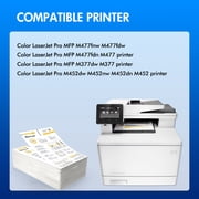 410A Toner Cartridges Compatible for HP 410A 410X CF410A CF410X M477fnw Color Laserjet MFP M477fdw M477fdn M452dn M452nw M477 M452 M377 Printer 4-Pack