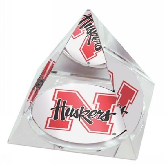 Sport Collectors Guild NebraskaUPyramid High Quality Crystal Pyramid With Nebraska U Logo