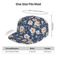 thumbnail image 6 of Haiem Flower Classic Snapback Cap Flat Bill Hat Baseball Cap Adjustable Size Cotton Dad Hat, 6 of 9
