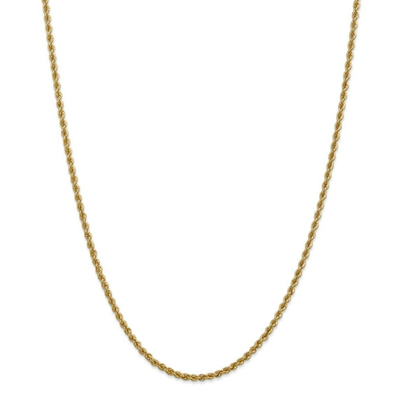 14k 2.5mm Regular Rope Chain in 14k Yellow Gold