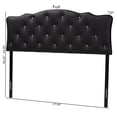 thumbnail image 5 of Baxton Studio Rita Modern and Contemporary Queen Size Black Faux Leather Upholstered Button-tufted Scalloped Headboard, 5 of 5