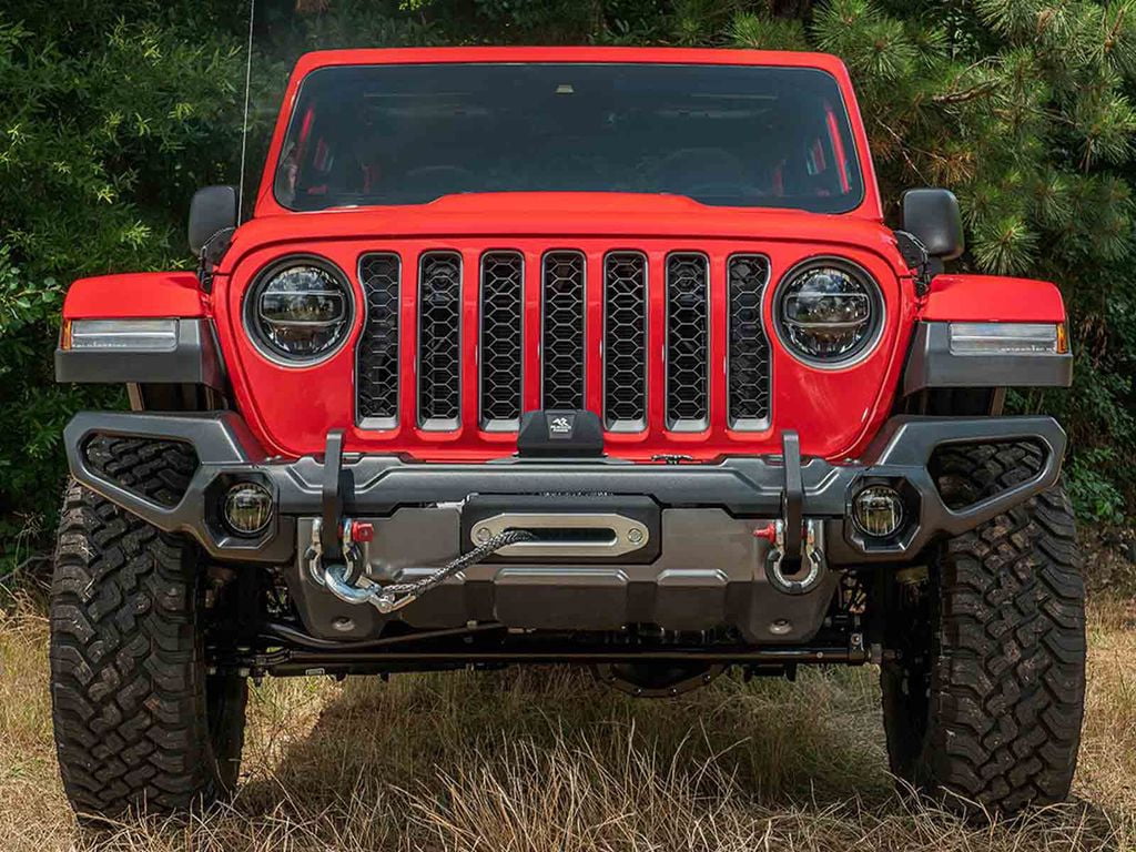 Rugged Ridge by RealTruck Venator Bumper, Front for Jeep JL/JT|Full Width w/ Overrider & Winch Tray, Steel, Satin Black|11549.41|Compatible with 2018-2024 Jeep Wrangler JL; 2020-2024 Jeep Gladiator JT