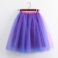 thumbnail image 5 of MIXUE Skirts For Women Summer Solid Color Mesh High Waist Layered Party Casual Beach Skirt Holiday-Wear,Purple,L, 5 of 6