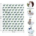 thumbnail image 4 of Green Blue Dinosaurs Pattern Blanket,Comfortable Soft Flannel Throw Blanket,All Season,Warm Lightweight Blankets for Sofa Bed Couch Living Room Chair,30"x40", 4 of 4