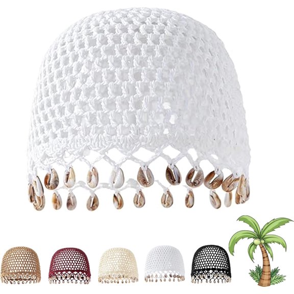 Handmade Women's Bohemian Crochet Hat, Lightweight Summer Beach Cap