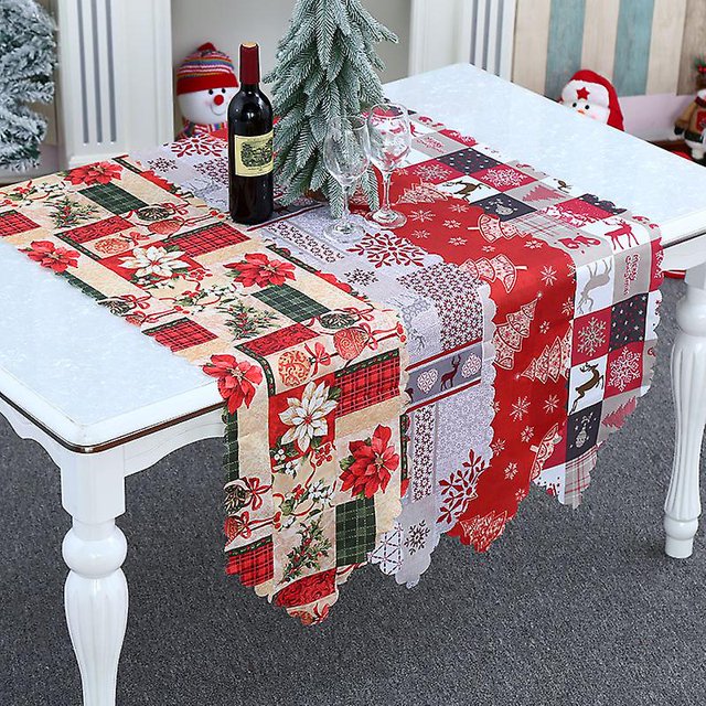 Mantel navideño ShuxiuWang Adornos navideños para el hogar Decoración de fiesta gris
