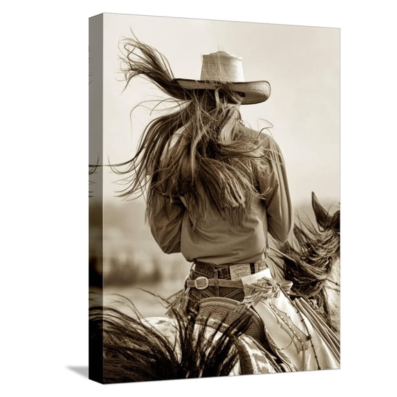 Art.com Cowgirl Stretched Canvas Print Wall Art by Lisa Dearing, 12" x 16"