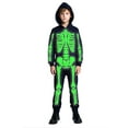 thumbnail image 5 of WIBACKER Glow-in-the-Dark Skeleton Costume for Boys and Girls, Halloween Fancy-Dress Jumpsuit Outfit for Children Aged 3-10 Years, 5 of 8