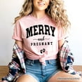 thumbnail image 6 of Merry and Pregnant T‑Shirt, Baby Announcement Christmas Tee for New Mom, 6 of 10