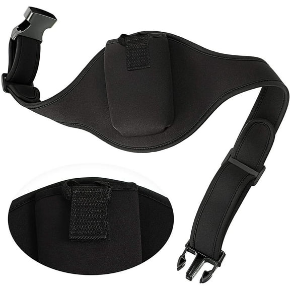 Lsupdaol 1 Pack Mic Belt for Fitness Instructor Microphone Belt Holder Waistband Bag Case for Theatre, Speaker (Black)