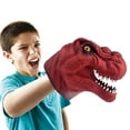 thumbnail image 2 of CJiaWei Dinosaur Hand Puppet Red Dinosaur Puppet Rubber Realistic Head Lifelike Hand Puppet Halloween For Kids And Adults, 2 of 3