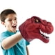 thumbnail image 2 of Títere de mano de dinosaurio. Títere de dinosaurio rojo de goma. Cabeza realista. Títere de mano realista. Para Halloween, para niños y adultos, 2 of 3