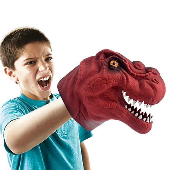 Novelty Hand Puppet Dinosaur Realistic Head Lifelike Puppet for Indoor Parties and Halloween Entertainment for Kids and Adults