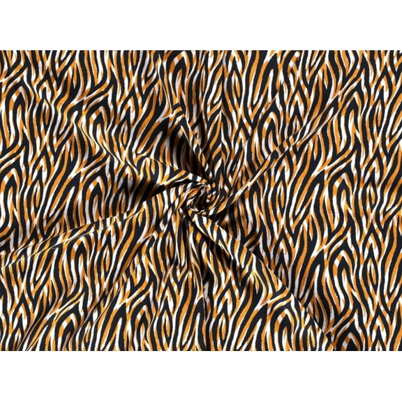 Minerva Stretch Woven Linen Look Viscose Fabric Ochre - per yard