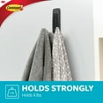 thumbnail image 4 of Command Large Double Bathroom Wall Hook, Black, Damage Free Hanging, 1 Metal Hook, 4 of 12