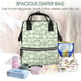 thumbnail image 5 of Balery Cute Frog Mummy Backpack - Waterproof Twill Canvas, Large Capacity Diaper Bag with Multiple Pockets and Adjustable Straps, 5 of 6