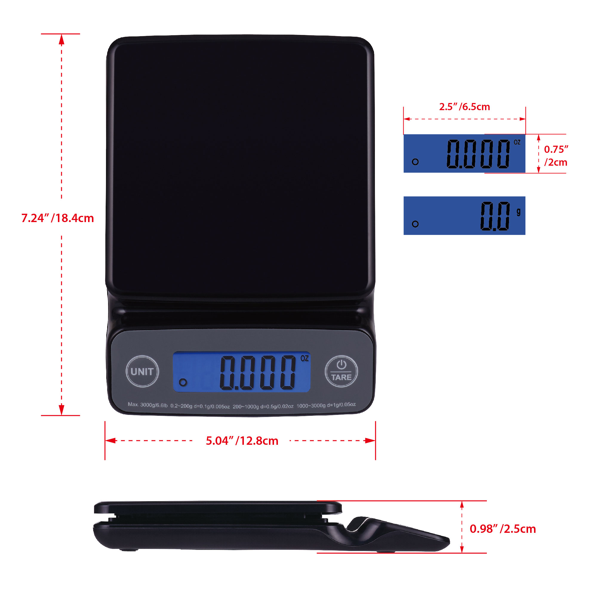 Mainstays 6-Pound Digital Kitchen Scale with Backlight photo 6