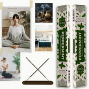 Peppermint Incense Sticks - Total 120 Insence-Sticks - 6 Packs of 20 Insense - Inciensos - Inscents - Natural Non Toxic Ingredients - Incents - Incence - Inscense - Insents