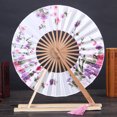 thumbnail image 1 of Abanico redondo para traje antiguo Hanfu, abanico redondo, abanico artesanal de bambú, abanico de molino de viento con flores de cerezo y abanico, 1 of 6