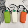 thumbnail image 3 of Crossbody Bag for Women, Carrot Fruit Shaped Shoulder Bag Purse with Removable Wide Strap Pu Leather Crossbody Bucket Bag Sports Bag for Daily Use, 3 of 7