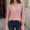 Light pink, variant on Womens Smocked V Neck Long Sleeve Top With Lace Trim Loose Fit Casual Daily Tops For Spring And Fall Wine L