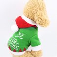 thumbnail image 3 of Disfraces divertidos para perros y gatos, Navidad para mascotas, lindos disfraces navideños verdes para mascotas, ropa de abrigo de lana Ormromra FLD-3323, 3 of 3