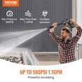 thumbnail image 2 of Cordless Pressure Washer, 580-PSI 1.1 GPM, Handheld Power Cleaner with 4.0Ah Battery & 6 Nozzles, for Car, Home, Floor Cleaning, Watering (Portable, High Pressure), 2 of 11
